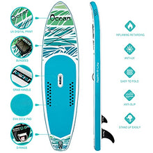 Load image into Gallery viewer, FEATH-R-LITE Inflatable Stand Up Paddle Board 10'5''x33''x6'' Ultra-Light (18.9lbs) ISUP with Paddleboard Accessories,Fins,Adjustable Paddle, Pump,Backpack, Leash, Waterproof Phone Bag