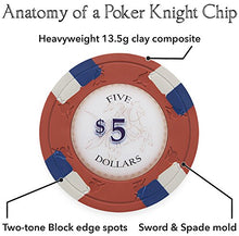 Load image into Gallery viewer, Claysmith Gaming Pack of 50 Poker Knights Poker Chips, Heavyweight 13.5-Gram Clay Composite (1 White)