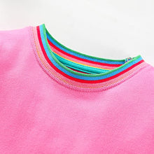 Load image into Gallery viewer, Little Girls Winter Warm Long Sleeve Dress Casual Cotton Cartoon Cute Applique Animal Outfit Jersey Shirt Dresses Size 5