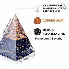 Load image into Gallery viewer, Orgone Pyramid-Black Tourmaline-Crystal-Chakra Balancing Orgone Energy Generator- Nubian Orgonite Pyramid for E-emission Protection – Healing Crystal Boost Immune System Meditation