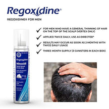 Load image into Gallery viewer, Regoxidine Men's 5% Minoxidil Foam (3 Month Supply) Helps Restore Vertex Hair Loss and Supports Hair Regrowth for Thinning Hair with Unscented Topical Aerosol Treatment