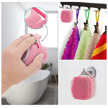 Load image into Gallery viewer, 2Pack Dog Bath Brush Soft Silicone Pet Shampoo Massage Dispenser Hair Fur Grooming Shower Brush for Short Long Haired Dogs and Cats Washing Deshedding