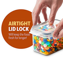 Load image into Gallery viewer, 24 Pack Airtight Food Storage Container Set - BPA Free Clear Plastic Kitchen and Pantry Organization Canisters with Durable Lids for Cereal, Dry Food Flour & Sugar - Labels, Marker & Spoon Set