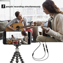 Load image into Gallery viewer, PoP voice Professional Lavalier Microphone with TRRS Y Splitter for iPhone Android PC YouTube Interview Video