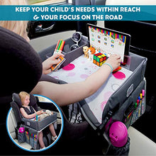 Load image into Gallery viewer, Kenley Kids Travel Tray, Toddler Car Seat Lap Tray, 16.5 x 13.5 Inches (Pink/Gray)