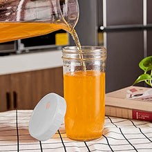Load image into Gallery viewer, 4 Pack Glass Cups Set 24oz Mason Jar with Lid and Straw,4 Clean Brush, Reusable Bubble Tea Cup, Mason Jars Glass Cups,Iced Coffee Cup,Wide Mouth Smoothie cup, Boba Cup, Mason Jar Drinking Glasses