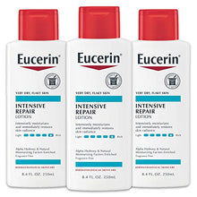 Load image into Gallery viewer, Eucerin Intensive Repair Lotion - Rich Lotion for Very Dry, Flaky Skin - 8.4 fl. oz. Bottle (Pack of 3)