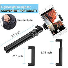 Load image into Gallery viewer, Phone Tripod,Shengsite Portable and Extendable Camera Tripod Stand with Wireless Remote 360°Rotating Adjustable Flexible Cell Phone Tripod Compatible with iPhone, Android Phone, Camera, Sports Camera