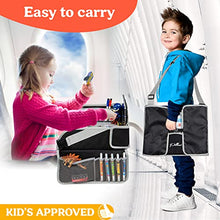 Load image into Gallery viewer, Pillani Kids Travel Tray for Car - Car Seat Tray for Kids Travel, Car Trays for Kids Roadtrip Essentials, Car Seat Table Tray for Kids Road Trip Activities - Toddler Lap Desk Organizer for Carseat