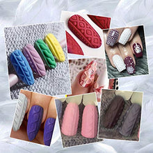Load image into Gallery viewer, Saviland 12 Colors 3 in 1 Gel Art Paint for Nails with 3pcs Brush Pens,6ml/pcs Cable Knit Sweater Nail with 3D Embossed Gel Nail Polish, Carve Gel Set for Flowers Animals Design(Red White Black.)