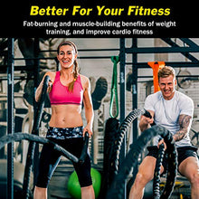 Load image into Gallery viewer, KINGSO Battle Rope 1.5 Inch Heavy Battle Exercise Training Rope 30ft Length Workout Rope 100% Dacron Fitness Rope for Strength Training Home Gym Outdoor Cardio Workout, Anchor Included