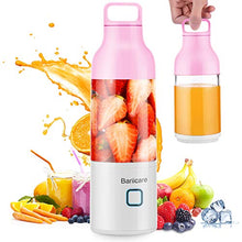Load image into Gallery viewer, Portable Blender, Bariicare Personal Smoothies and Shakes Travel Blender, 4000mAh USB Rechargeable Juicer Cup (Pink)