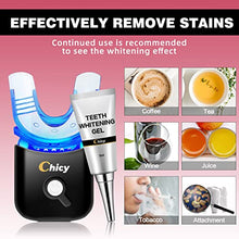 Load image into Gallery viewer, CHICY Teeth Whitening Kit with LED Light Technology Upgrade,Cooperate with New Carbamide Peroxide Teeth Whitening Gel 6X5ml, 5X Faster Than Whitening Strips,Effectively Remove All Kinds of Stain
