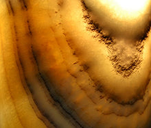 Load image into Gallery viewer, Jupiter Banded Stone Round Lamp, 18" Tall, Carved from Real North American Onyx - The Artisan Mined Series by hBAR