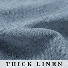 Load image into Gallery viewer, Dusty Blue Sheer Curtains 96 Inches Long for Sliding Glass Door 2 Panels Set Linen Curtains Semi Sheers for Bedroom Living Room Patio Boho Stone Blue