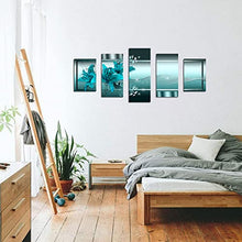 Load image into Gallery viewer, poetart Wall Decor for Bedroom, Wall Decor Living Room, Teal Flower Picture Canvas Print Wall Art Bedroom