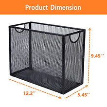 Load image into Gallery viewer, Hanging File Organizer File Holder Filing Box Includes 5 Hanging Folders - Metal Mesh File Desk Organizer Magazine Holder Book File Letter Storage Box Filling Cabinets for Office Home School