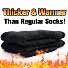 Load image into Gallery viewer, Busy Socks Winter Warm Thermal Socks for Men Women, Extra Thick Insulated Heated Crew Boot Socks for Extreme Cold Weather, 1 Pair Black, Medium