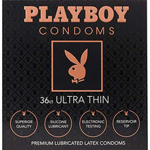 Load image into Gallery viewer, Playboy Condoms Ultra Thin Premium Lubricated Condoms, 36 Count