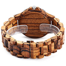 Load image into Gallery viewer, Bewell ZS-100B Couple Wooden Quartz Watch Men and Women 30M Water Resistance Date Display Fashion Watches (FBA)