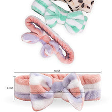 Load image into Gallery viewer, Cubaco Spa Headband Hair Wrap Spa Facial Headbands for Women 10 Pack Bow Hair Band Bow Spa Headbands for Washing Face Soft Carol Fleece Bowknot Makeup Shower Headbands Head Wraps Shower Spa Mask