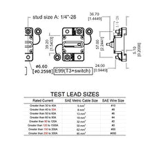Load image into Gallery viewer, T Tocas 50 Amp Thermal Circuit Breaker with Switch Manual Reset for Boat Marine RV Yacht Battery Trailer Bus Truck Solar, 12V - 48V DC, Waterproof (50A)