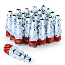 Load image into Gallery viewer, GASHER 1/4-Inch NPT Male Industrial Air Plug, Pneumatic Plugs 300PSI (20-Pack)