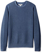 Load image into Gallery viewer, Amazon Brand - Goodthreads Men's Soft Cotton Rib Stitch Crewneck Sweater, Washed Navy, X-Large