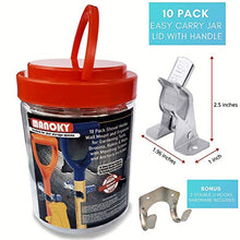 Load image into Gallery viewer, MANOKY Shovel Holder Wall Mount Outdoor 10 Pack - Garden Yard Tool Organizer for Garage - Shed Organizers and Storage Hooks - Rake Rack - Tool Holder and Hanger - Hardware Included