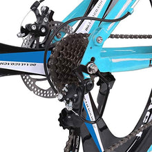 Load image into Gallery viewer, LODDD High Carbon Steel 26 Inch Folding Mountain Bike Mechanical Disc Brakes Shimanos 21 Speed Gears Bicycle Full Suspension MTB Bikes - US Stock