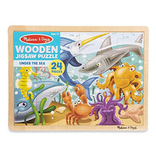 Load image into Gallery viewer, Melissa & Doug Under the Sea Ocean Animals Wooden Jigsaw Puzzle With Storage Tray (24 pcs)