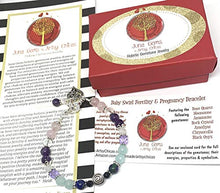 Load image into Gallery viewer, Swirl Fertility and Pregnancy Bracelet Featuring Natural Gemstones Rose Quartz, Amethyst, Chrysocolla, Black Onyx, Moonstone, Amazonite