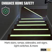 Load image into Gallery viewer, Glow Tape - 1 Inch x 30ft Vinyl Adhesive Glow-in-The-Dark Tape Roll - Lasts Up to 12 Hours