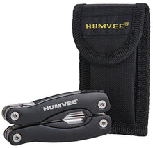 Load image into Gallery viewer, HUMVEE HMV-KC-4BLK 9-Bulb LED Flashlight and Pocket Pliers Set, Black