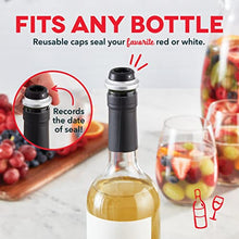 Load image into Gallery viewer, Dash Serve & Preserve Wine Set – Rechargeable Electric Wine Preservation System – Wine Bottle Opener, Vacuum Sealer, 2 Reusable Caps + Charging Base – Rose Gold