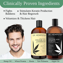 Load image into Gallery viewer, Hair Growth Shampoo and Conditioner Set for Thinning Hair and Hair Loss for Men and Women 18 oz - Hemp Oil, Biotin, Natural and Organic Ingredients - Hair Thickening and Volumizing