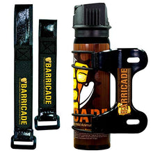 Load image into Gallery viewer, Barricade Pepper Spray for Cyclists - Bicycle Mount - Attaches to Water Bottle Cage & Multiple Other Bike Mounted Locations - 4 Ounce Can of Police Grade Strength