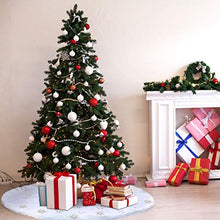 Load image into Gallery viewer, Christmas Tree Skirt - 36 Inches for Small Trees, Soft Faux Fur Golden Snowflake Tree Skirt for Christmas Decorations Indoor Outdoor - Golden Snowflake
