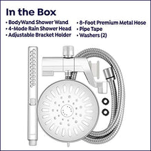 Load image into Gallery viewer, Waterpik High Pressure Handheld Wand and Rain Shower Head Combo with 8-Foot Long Metal Hose, BodyWand Spa System with 7 Spray Modes for Hair and Body, Chrome