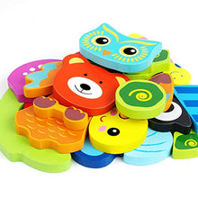 Load image into Gallery viewer, Toddler Puzzles, Wooden Jigsaw Animals Puzzles for 1 2 3 Year Old Girls Boys Toddlers, Educational Preschool Toys Gifts for Colors & Shapes Cognition Skill Learning