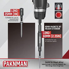 Load image into Gallery viewer, PAKNMAN 25-Piece Hex Head Allen Wrench Drill Bit Set, 1/4”Magnetic Extension, Metric and SAE S2 Steel Hex Bits Set, 1" Long