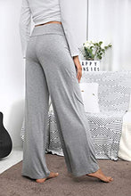 Load image into Gallery viewer, WiWi Women's Bamboo Lounge Wide Leg Pants Stretchy Casual Bottoms Soft Pajama Pant Plus Size Sleepwear S-4X, Heather Grey, Large