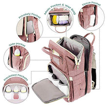 Load image into Gallery viewer, Baby Diaper Backpack, Insulated Bottle Warmer Newborn Registry for Baby Shower Gifts, Portable Nappy Bags for Girls Boys, Multifunction Travel Stuff Maternity New Mom Gifts for Women (Pinkļ¼