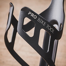 Load image into Gallery viewer, PRO BIKE TOOL Matte Black Bike Water Bottle Cage, Secure Retention System, No Lost Bottles, Lightweight and Strong Bicycle Bottle Holder, Quick and Easy to Mount, Great for Road & Mountain Bikes.