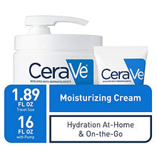 Load image into Gallery viewer, CeraVe Moisturizing Cream Combo Pack | Contains 16 Ounce with Pump and 1.89 Ounce Travel Size | Fragrance Free