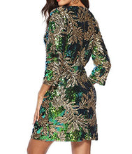 Load image into Gallery viewer, Zshujun Women's 1920s Glitter Sequin Mini Party Dress Club Bodycon Gowns 2467(Green, S)