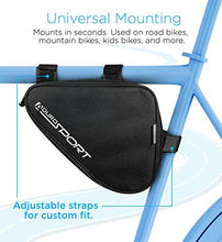 Load image into Gallery viewer, Aduro Sport Bicycle Bike Storage Bag Triangle Saddle Frame Pouch for Cycling (Black)