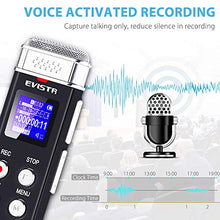 Load image into Gallery viewer, EVISTR 16GB Digital Voice Recorder Voice Activated Recorder with Playback - Upgraded Small Tape Recorder for Lectures, Meetings, Interviews, Mini Audio Recorder USB Charge, MP3