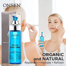 Load image into Gallery viewer, Onsen Japanese Clean & Clear Face Toner - Daily Perfecting & Revitalizing Toner with Witch Hazel, Aloe Vera, and Japanese Natural Hot Spring Minerals, Alcohol-Free, Skin Care Toner for Face, 6.5 oz