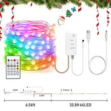 Load image into Gallery viewer, Avatar Controls 32.8ft Smart Christmas Lights Works w/ Alexa Google, Color Changing LED Lights with Remote, Music Sync Fairy Lights with 20 Flash Modes, Plug in USB String Lights with Timer, RGBIC